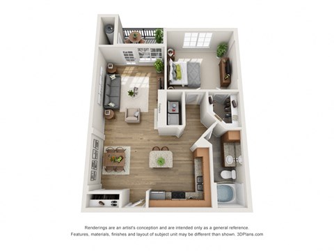 A 3D floor plan at Terracina, Broomfield, 80020